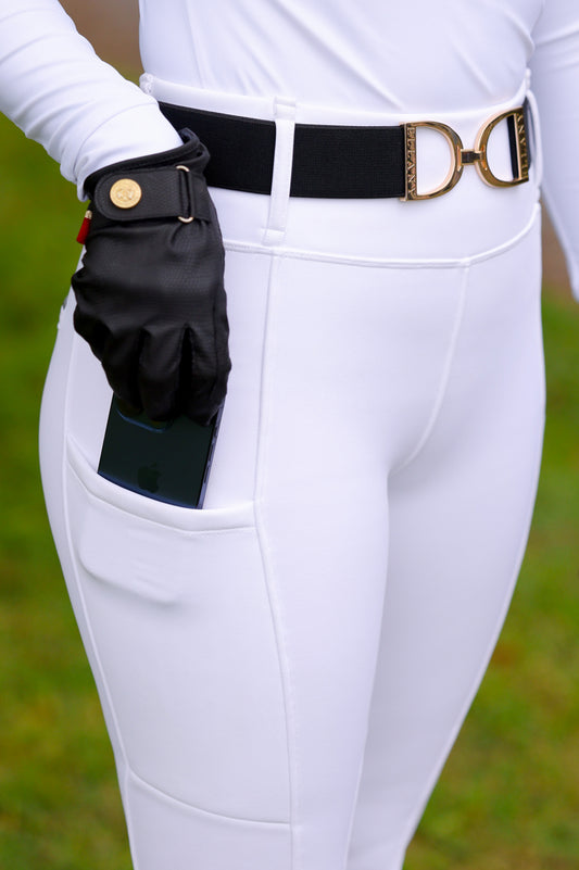 Limited Edition Thermal Tech Hybrid Breeches: Alpine White