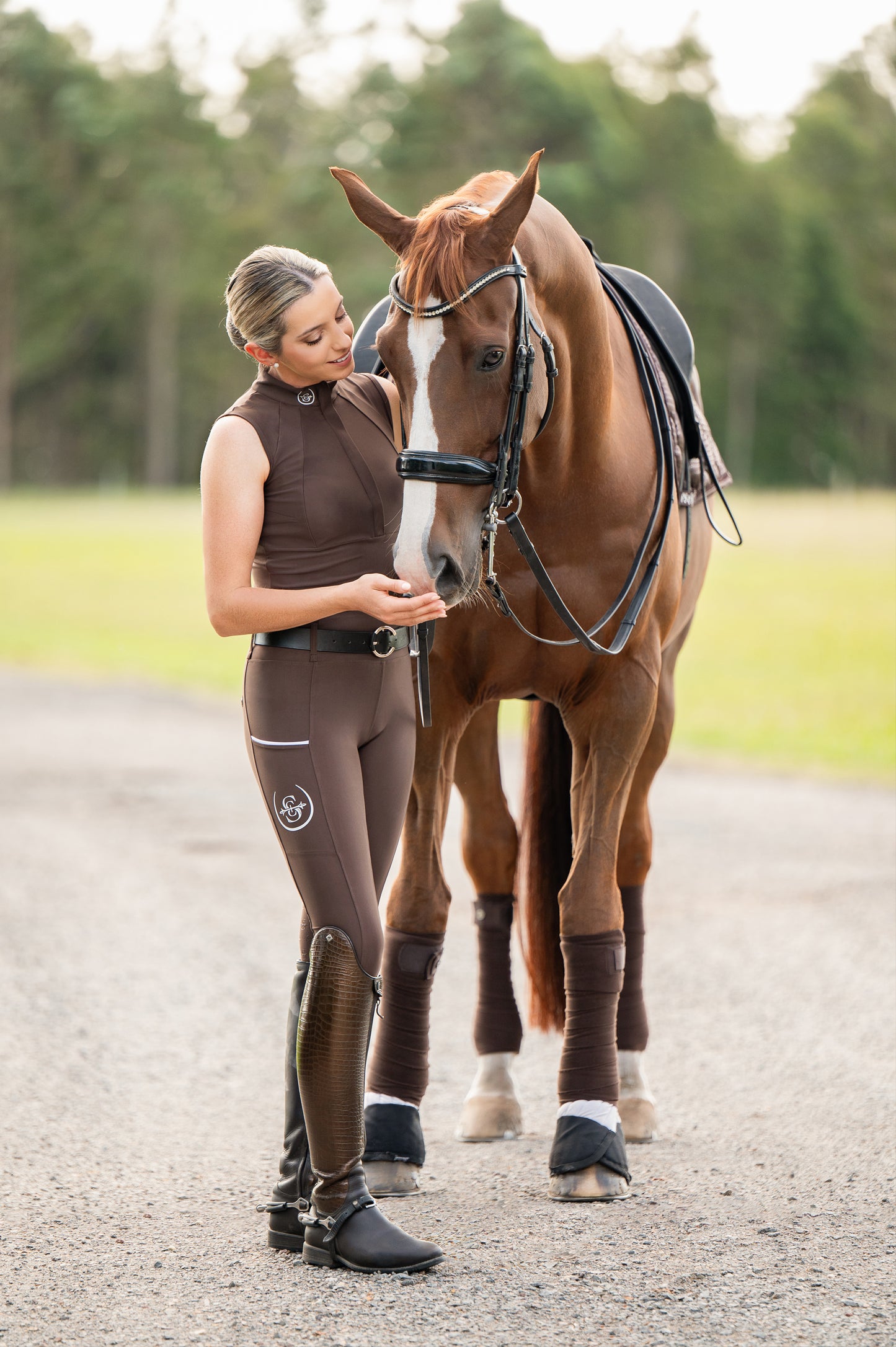 Sculpt Performance Hybrid Breeches: Espresso