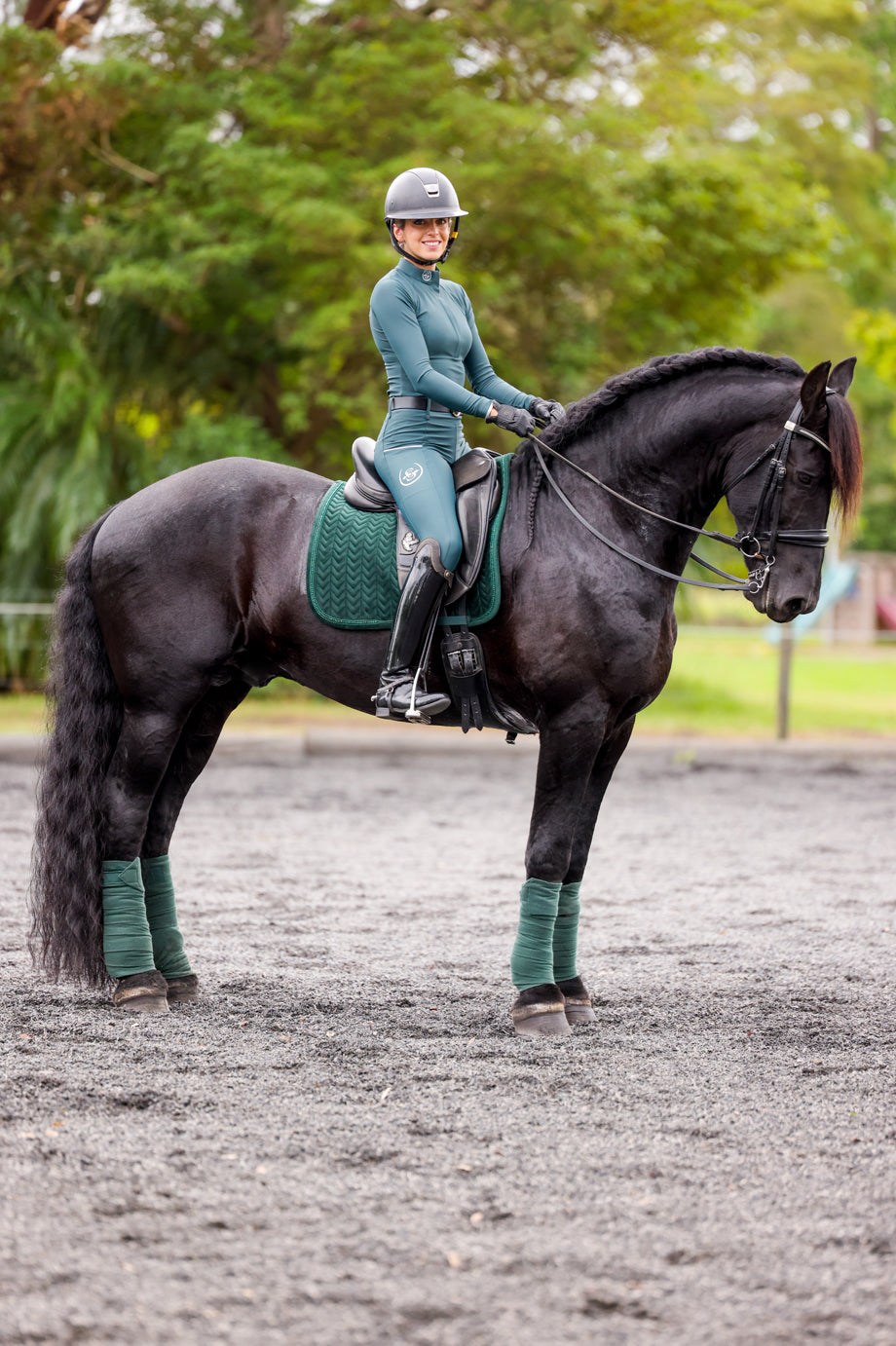 Sculpt Performance Hybrid Breeches: Dark Viridian