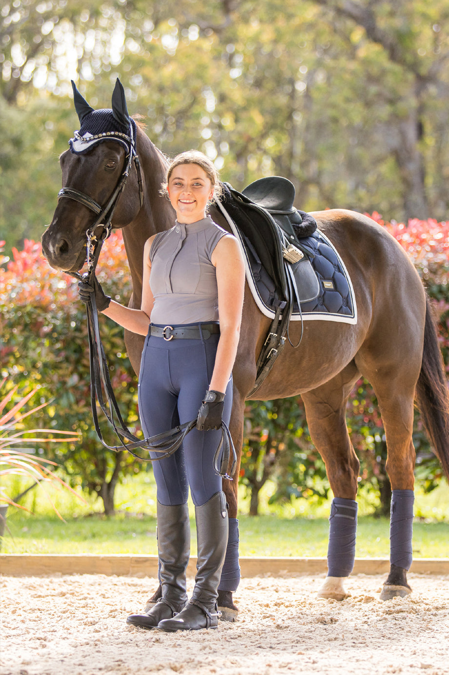 Sleeveless Paradigm Design Base Layer: Silver Eclipse