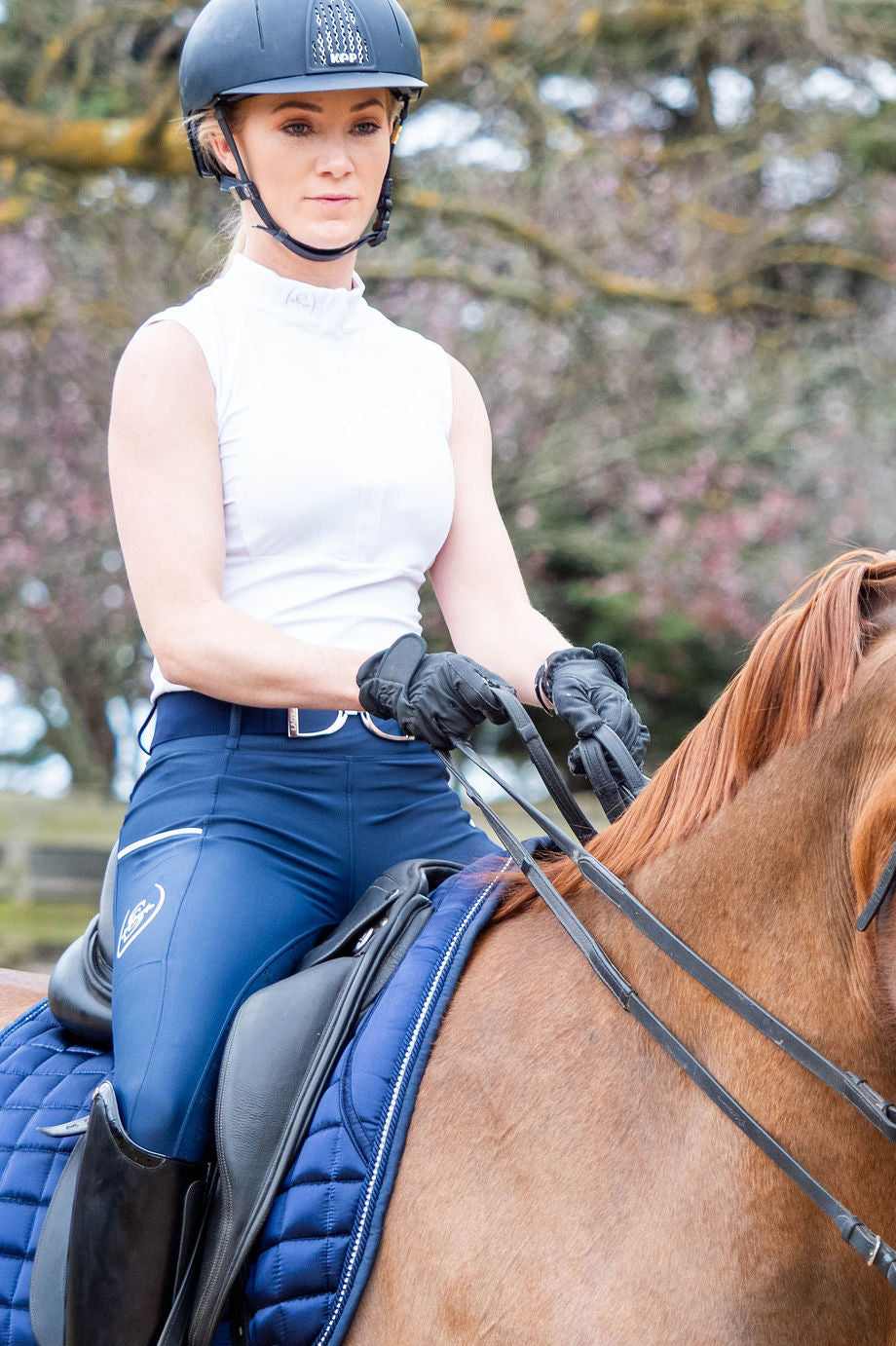 Sculpt Performance Hybrid Breeches: Azurite