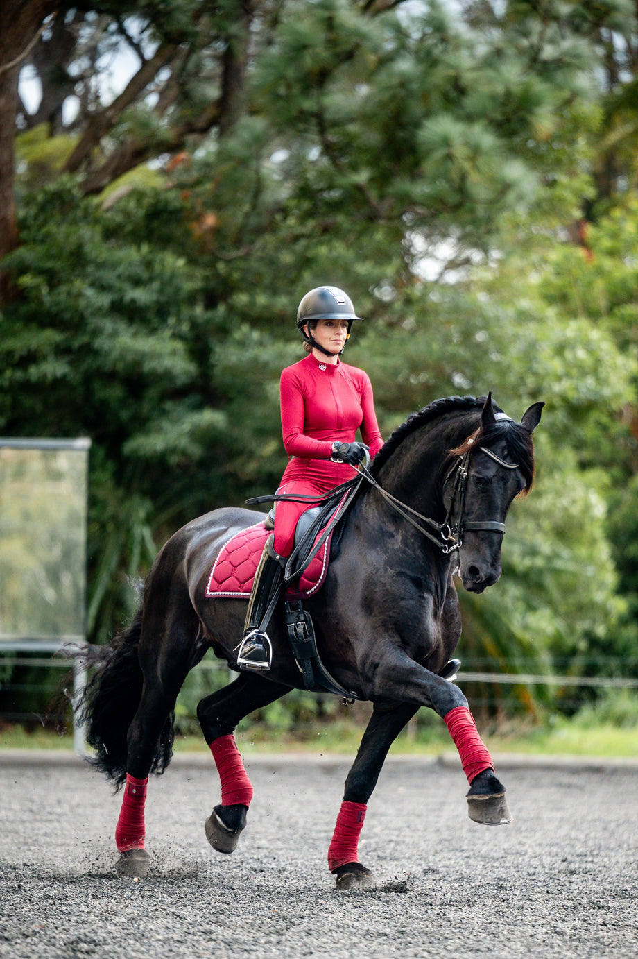Long Sleeve Paradigm Design Base Layer: Ruby Red