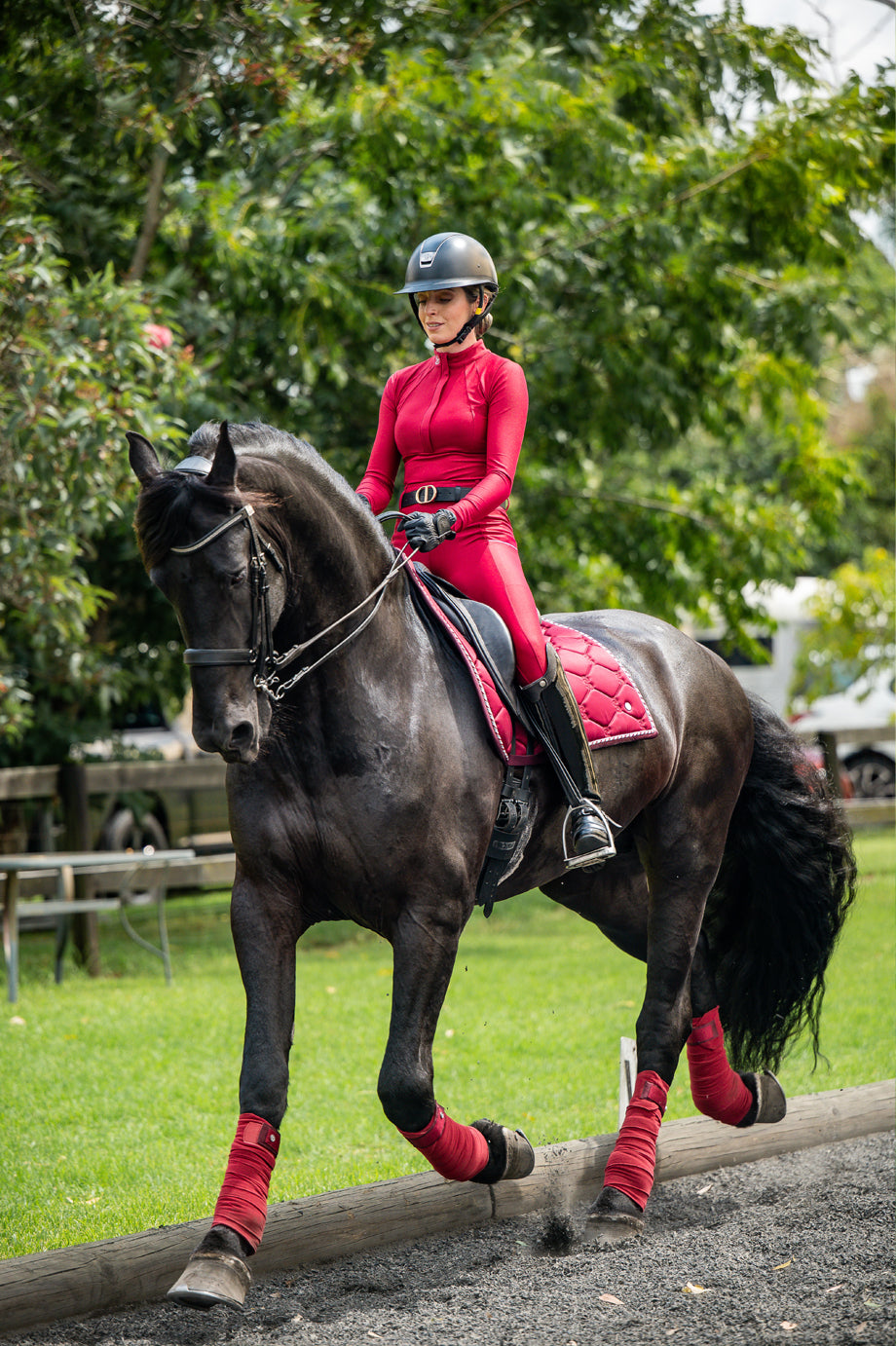 Sculpt Performance Hybrid Breeches: Ruby Red
