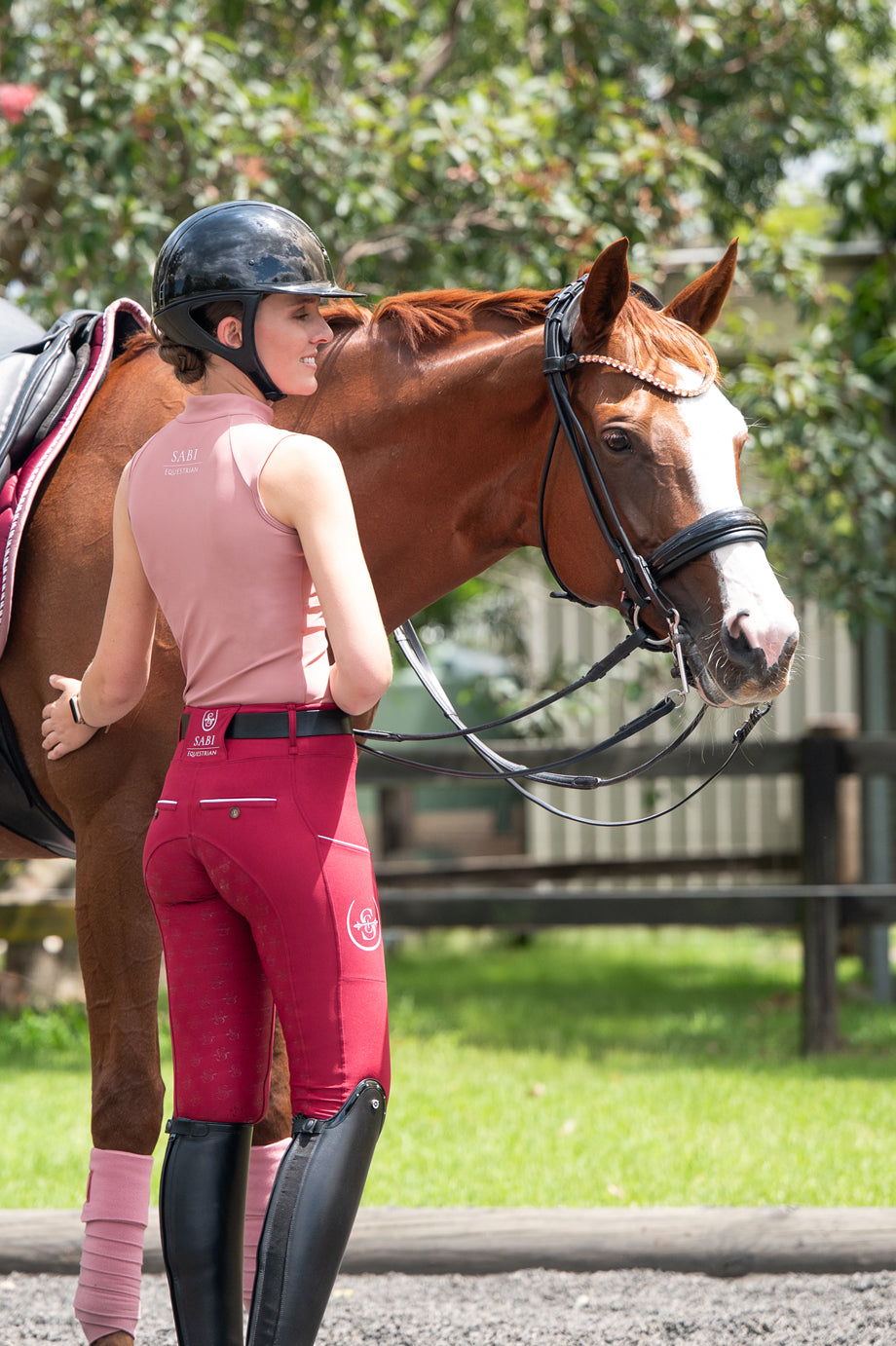 Sculpt Performance Hybrid Breeches: Ruby Red