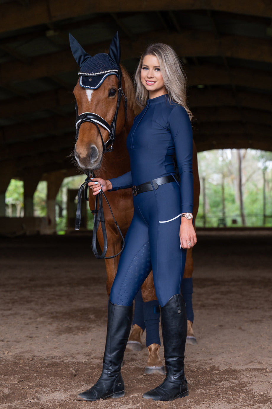 Long Sleeve Paradigm Design Base Layer: Azurite