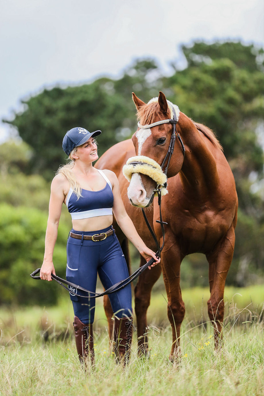 Slimline Technical Sports Bra: Azurite