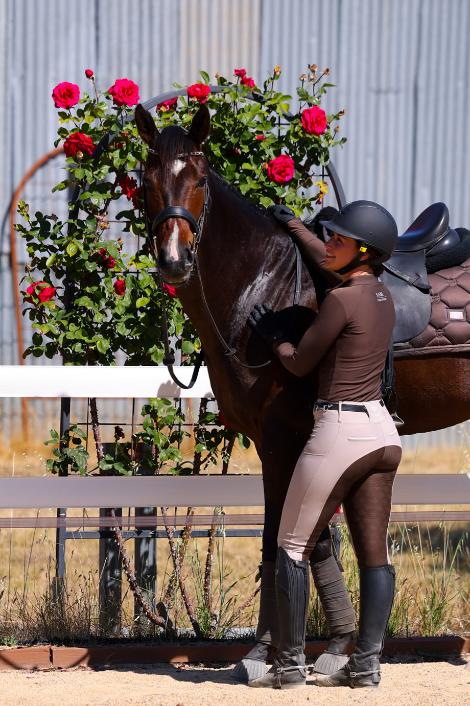 Sculpt Performance Hybrid Breeches: Biscotti Beige