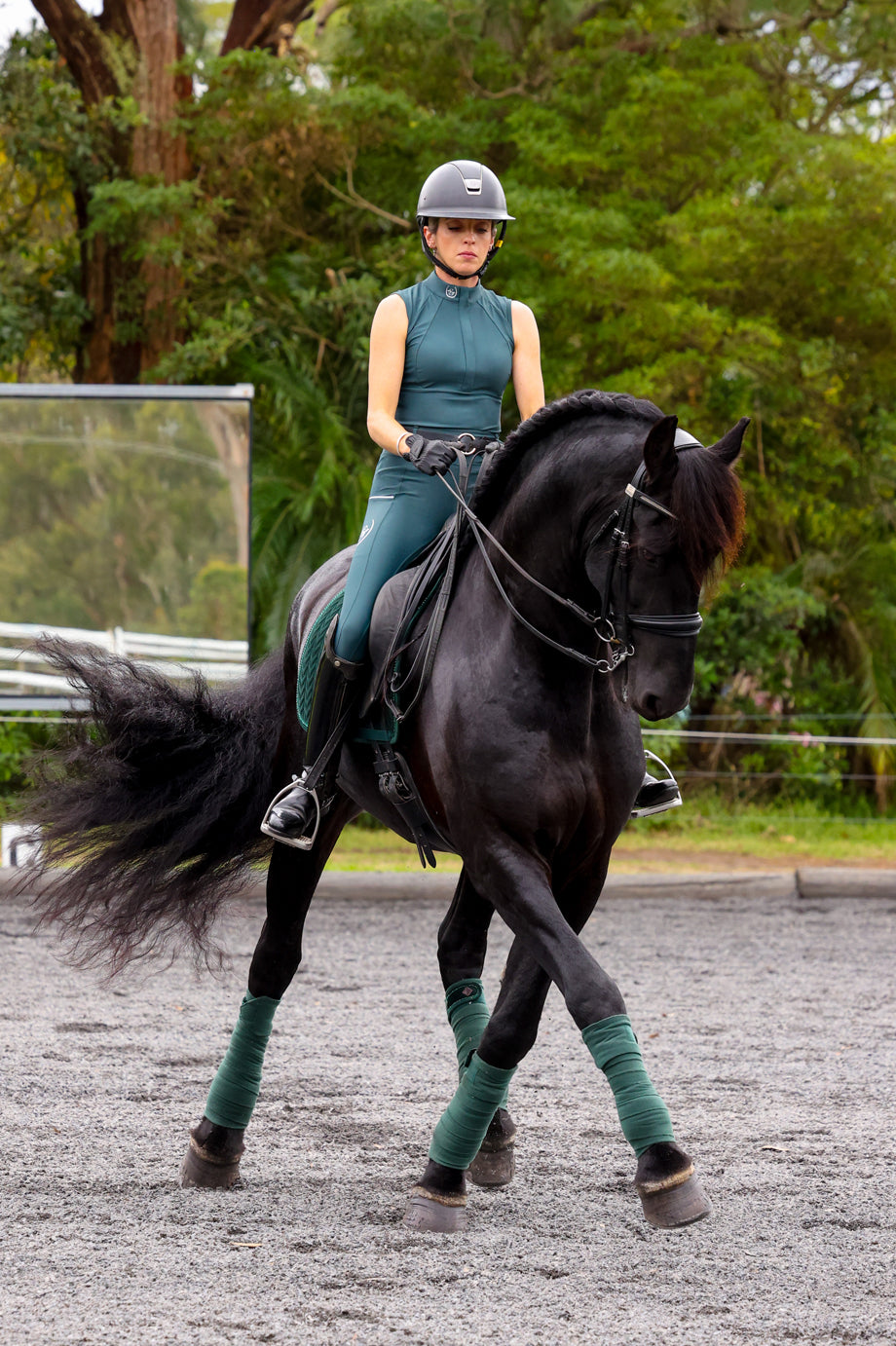 Sculpt Performance Hybrid Breeches: Dark Viridian