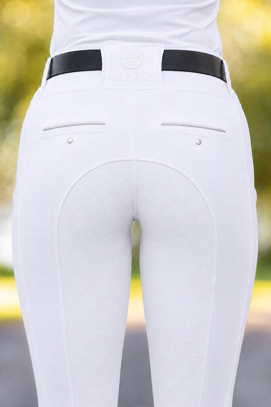 Limited Edition Thermal Tech Hybrid Breeches: Alpine White