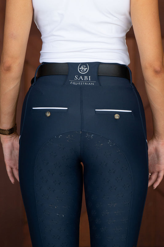 Sculpt Performance Hybrid Breeches: Azurite